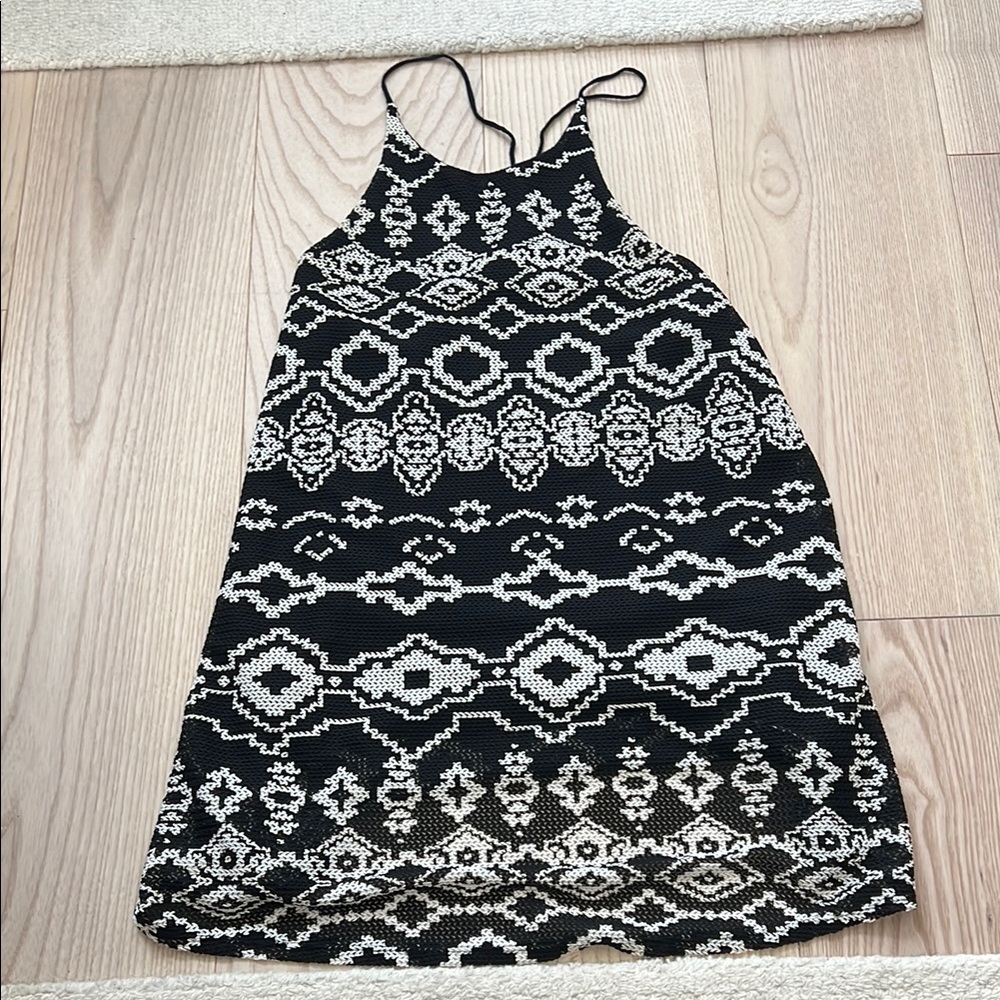 Black and White Patterned Dress